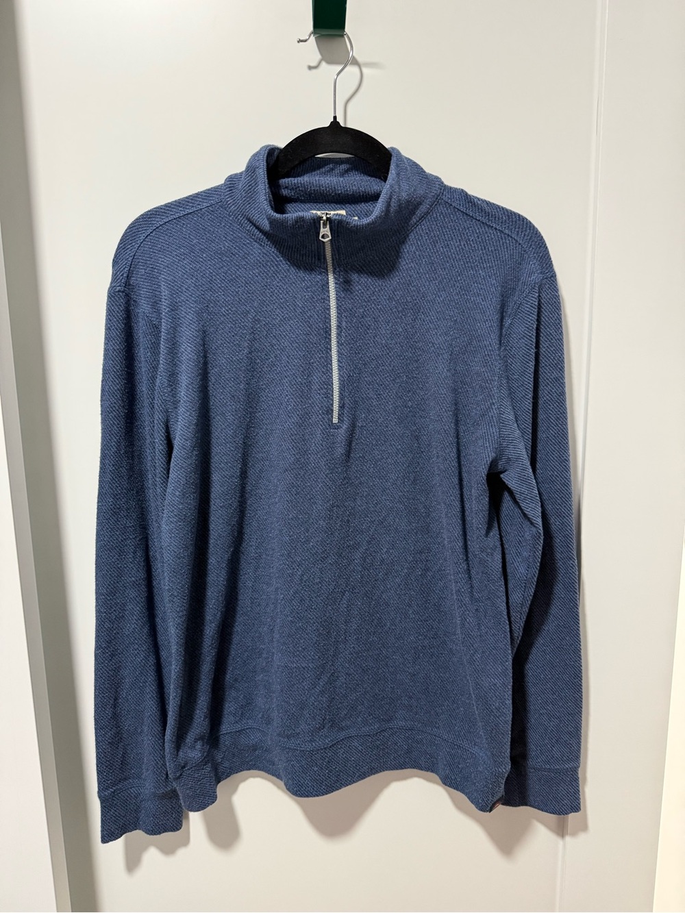Faherty Men's Half-Zip Knit Pullover - Denim Blue